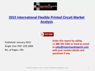 2015 Flexible Printed Circuit Sector– Global and China Techn