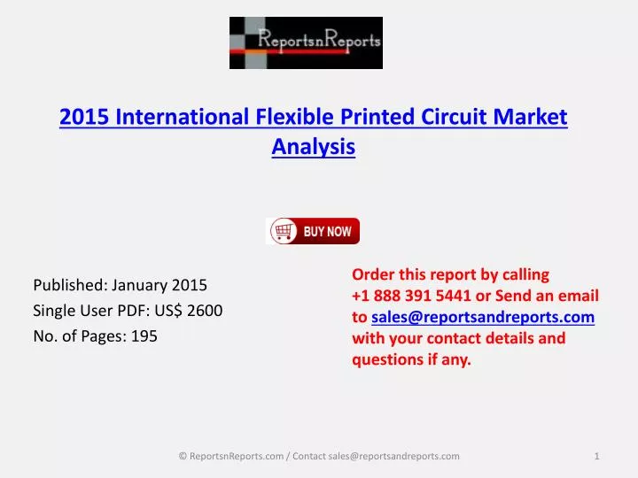 2015 international flexible printed circuit market analysis