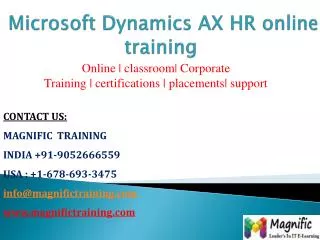 microsoft dynamics ax HR online training