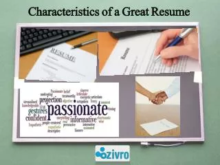 Characteristics of a Great Resume
