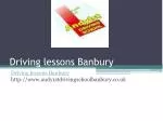 Driving lessons Banbury, Driving school Banbury - slide 1