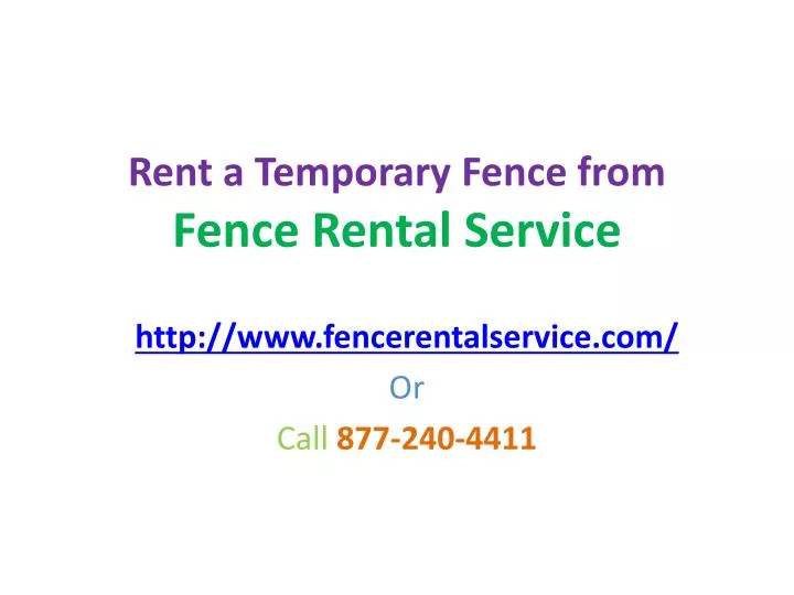 rent a temporary fence from fence rental service
