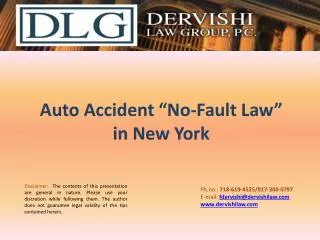 Auto Accident “No-Fault Law” in New York