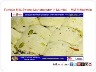 Famous Milk Sweets Manufacturer in Mumbai - MM Mithaiwala