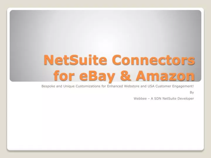 netsuite connectors for ebay amazon