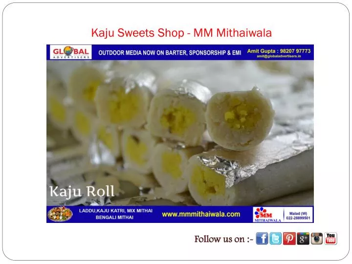 kaju sweets shop mm mithaiwala