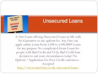 Instant Cash Unemployed Loans UK