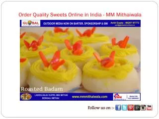 Order Quality Sweets Online in India - MM Mithaiwala