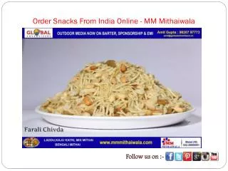 Order Snacks From India Online - MM Mithaiwala