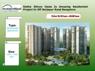 Sobha Silicon Oasis Is The Best Real Estate Project