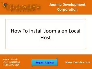 How To Install Joomla on Local Host