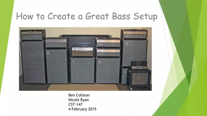 how to create a great bass setup