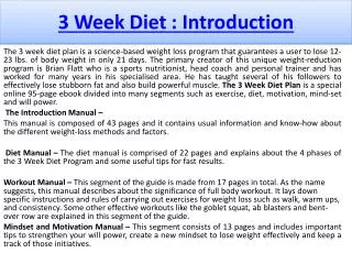 3 Week Diet System Reviews & Special Discount