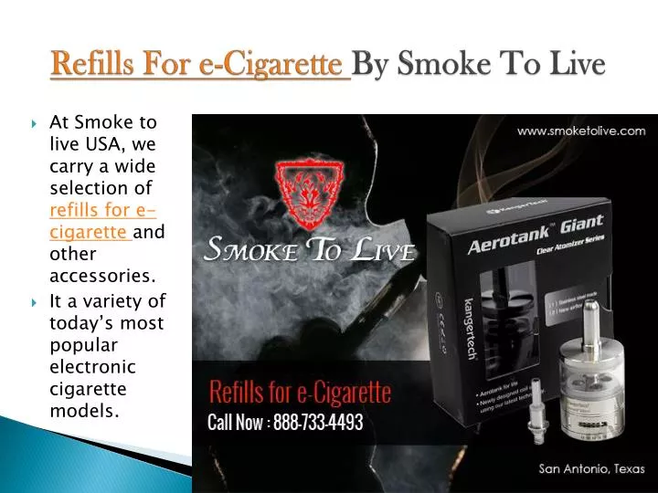 refills for e cigarette by smoke to live