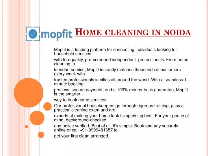 home cleaning in noida
