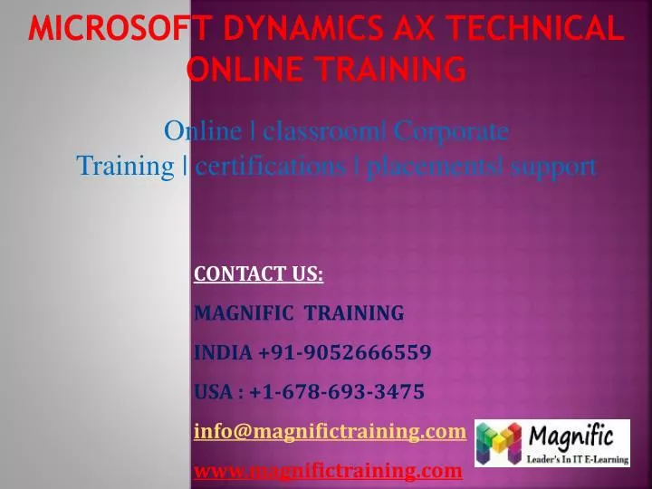 microsoft dynamics ax technical online training