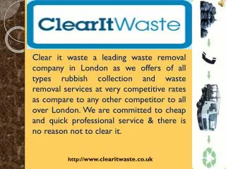Waste Removal Service - Clear it Waste