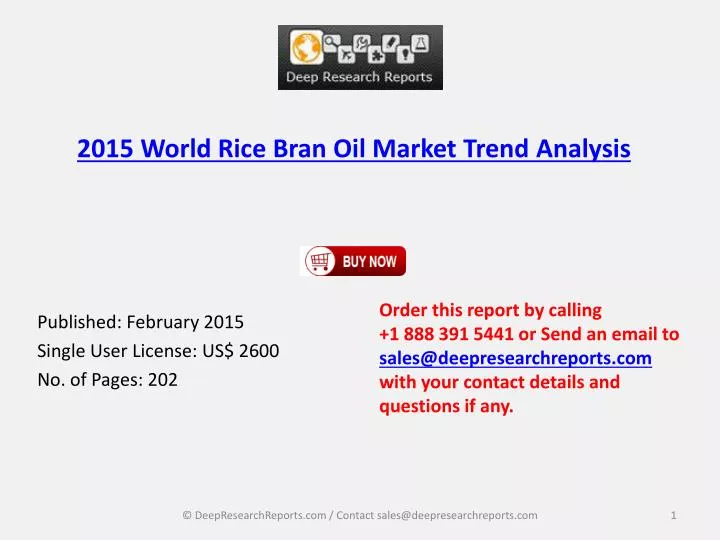 2015 world rice bran oil market trend analysis
