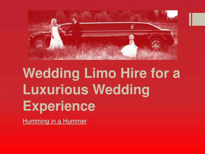 wedding limo hire for a luxurious wedding experience