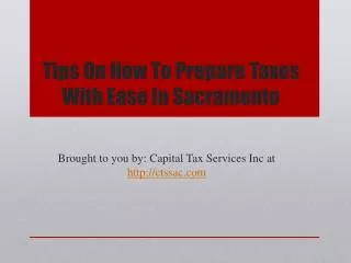 Tips On How To Prepare Taxes With Ease In Sacramento