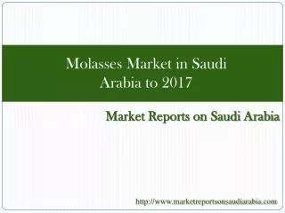 Molasses Market in Saudi Arabia to 2017
