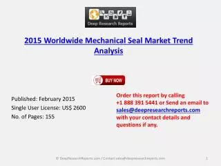 2015 Worldwide Mechanical Seal Market Trend Analysis