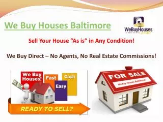 We Buy Houses Baltimore