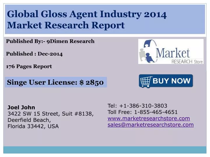 global gloss agent industry 2014 market research report