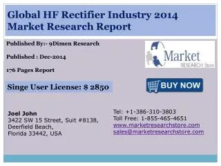 Global HF Rectifier Industry 2014 Market Research Report