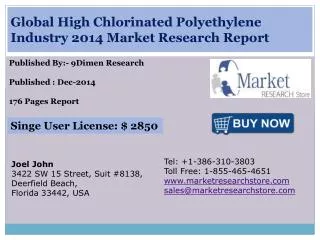 Global High Chlorinated Polyethylene Industry 2014 Market Re