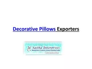 Decorative Pillow Exporter