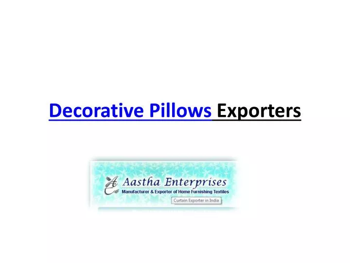 decorative pillows exporters