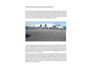 Amazing Warehouse Management System By Pyramid Logistics
