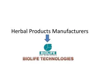 Herbal products manufacturers