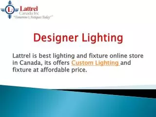 Buy Online Light Fixtures Canada
