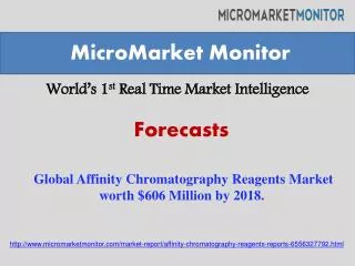 Global Affinity Chromatography Reagents Market worth $606 Mi