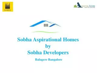 Sobha Aspirational Homes Booking