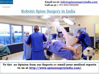 Robotic Spine Surgery in India