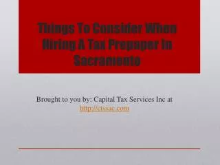 Things To Consider When Hiring A Tax Prepaper In Sacramento