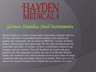 German Stainless Steel Instruments