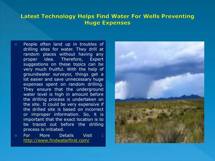 latest technology helps find water for wells preventing huge expenses