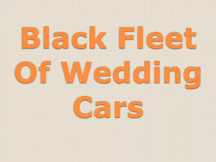 black fleet of wedding cars