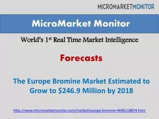 The Europe Bromine Market Estimated to Grow to $246.9 Millio
