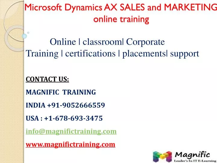 microsoft dynamics ax sales and marketing online training