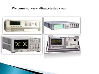 Reliable Electronics Equipments at Alliance Test