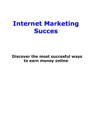 Internet Marketing Success