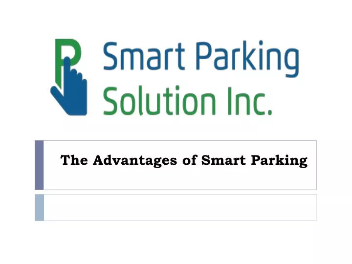 the advantages of smart parking