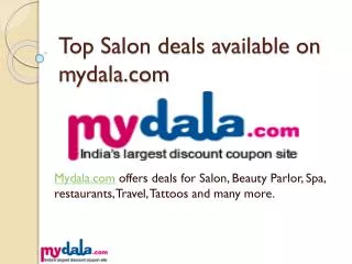 Best Salon Deals On Mydala with Coupons Code