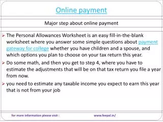 How To Choose A Quality Web fro online payment