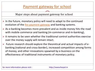 Fee problem solution with payment gateway for school